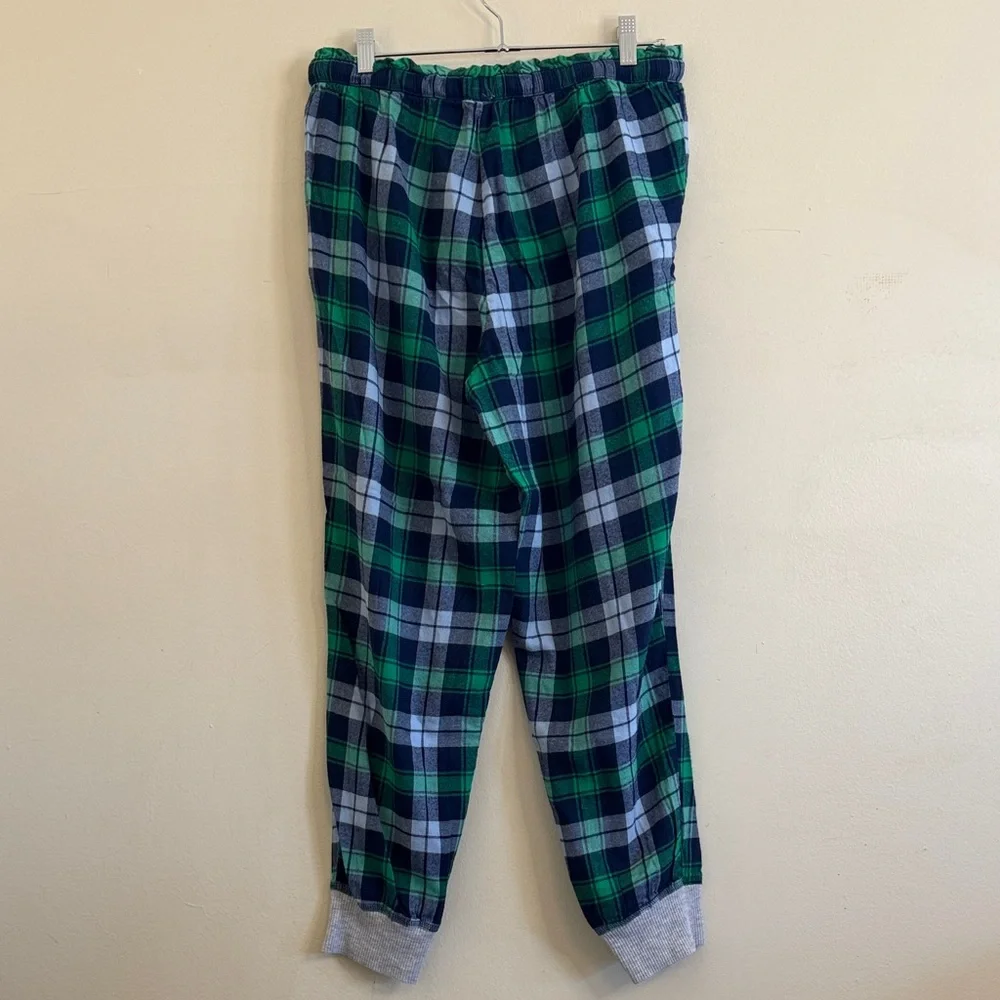 Aerie Green and Blue Plaid Pajama Pants